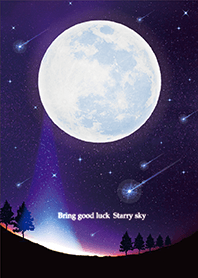 幸運をもたらす✨星空と満月