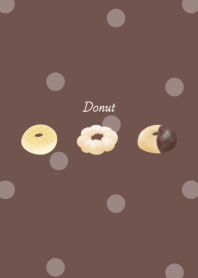 スイーツ♡ドーナツ-ココアブラウン-ドット