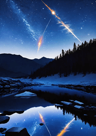 Mountain, Sea, and Moonlit Night c986f5