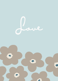 in bloom, flower k - light blue
