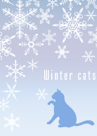 겨울 간단한 고양이 크리스탈 스노우 B