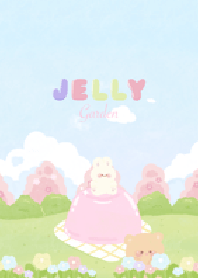 Happy jelly in garden