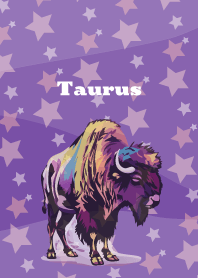 Taurus constellation on purple