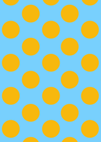 polka dots vs polka dots Sky blue Yellow