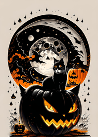 halloween cat 2D2179