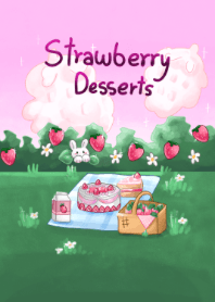 Strawberry Desserts in Garden