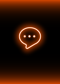 ícone simples de néon: laranja preto