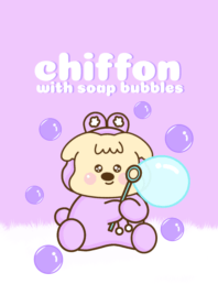 Chiffon with soap bubbles