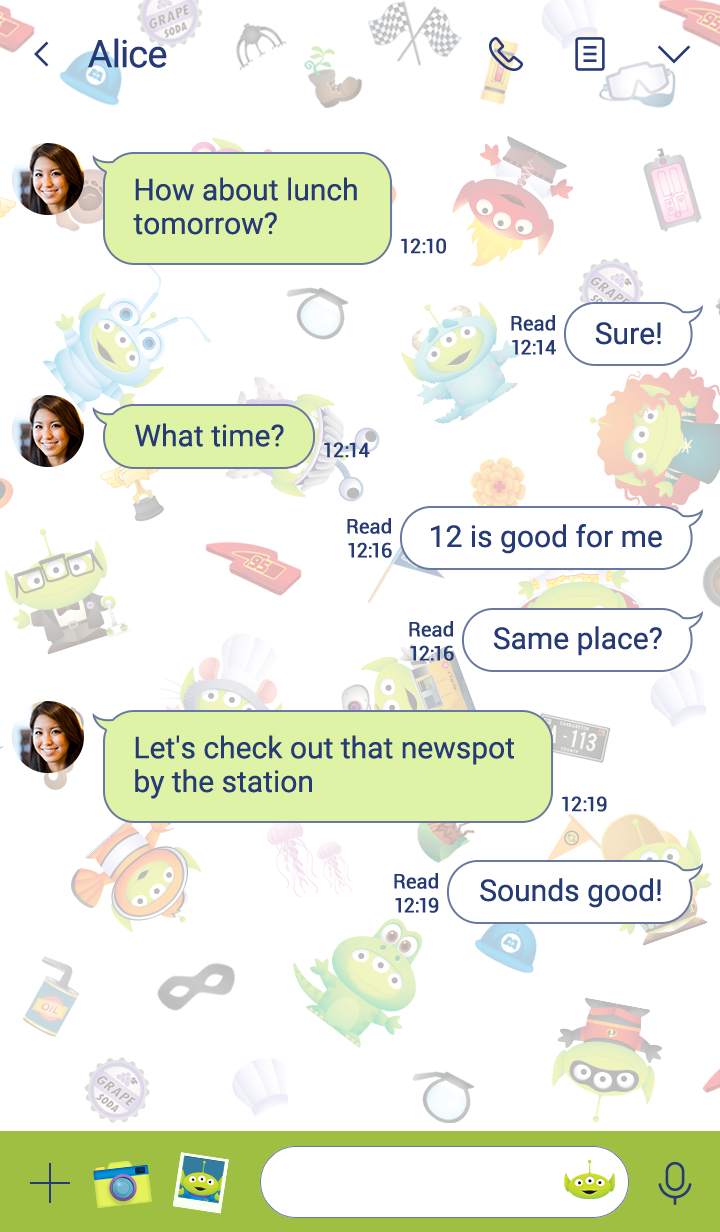 Line Official Themes Alien Remix