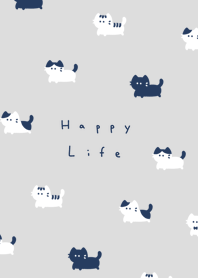 .貓. gray navy.
