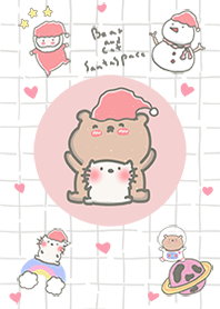 cat & bear mini Santa