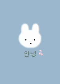 rabbit cherry /dusty blue (korea theme)