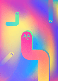 Happy neon color background.
