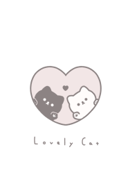 แมวและหัวใจ | dusty pink white.
