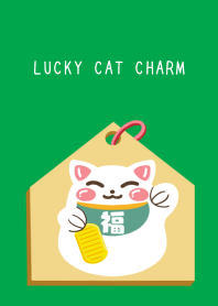 LUCKY CAT CHARM-GREEN