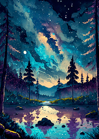 Beautiful starry night view#2340