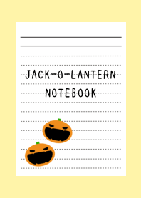 JACK-O-LANTERN NOTEBOOK/LIGHT YELLOW