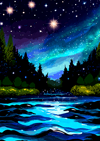 Beautiful starry night view#2272