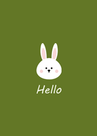 Extremely simple.Bunny(Grass green)