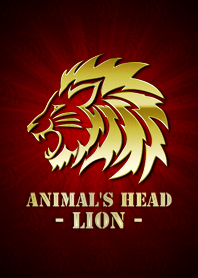Animal's Head Gold -Lion-