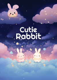cute rabbit on the cloud 2