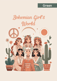 Bohemian Girl's World (Green) V2