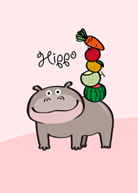 야채 과일 하마!(분홍색)