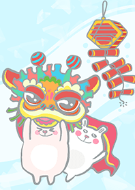 Lion Dance Bunny-Light Blue (Bl3)