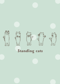 Standing cats -green- dot