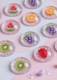 FRUIT-PUFFY STICKERS