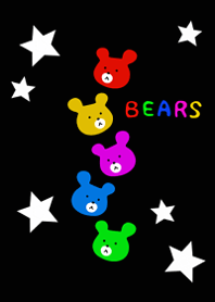 Happy colorful bear3.