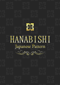 Japanese pattern "Hanabishi" Dark gray