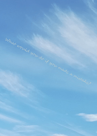 What would you do if you made a mistake?