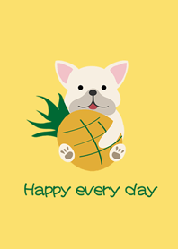 French bulldog - very popular pineapple