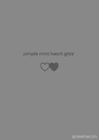 simple mini heart gray