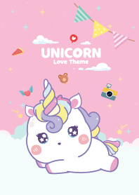 น้องยูนิคอร์น ก้อนเมฆน่ารัก สีชมพู