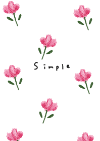 White and adult watercolor flowers.