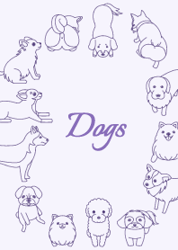 動物 004 【狗×紫色】