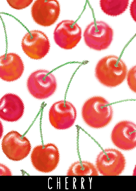 watercolor painting:cherries