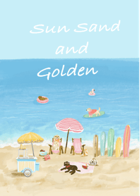 sun sand and golden