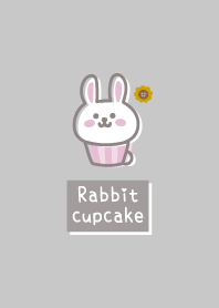 Rabbit cupcake <Sunflower> gray