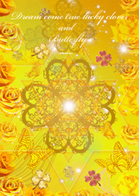 Economic fortune Gold clover and rose2