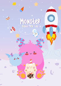 cute monsters. bubble milk tea. Ver.1