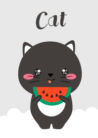 Simple Cute Black Cat V.2
