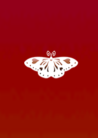 Adult Butterfly Heart White Red