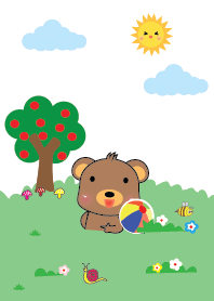 Simple cute bear theme v.10 (JP)