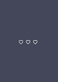 3 hearts/ navy