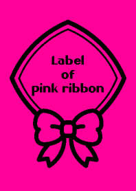 Label of pink ribbon