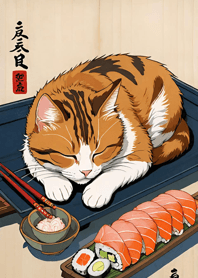 Ukiyo-e Meow Meow Cats 8511a8