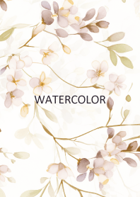 Watercolor-Small brown flower 65